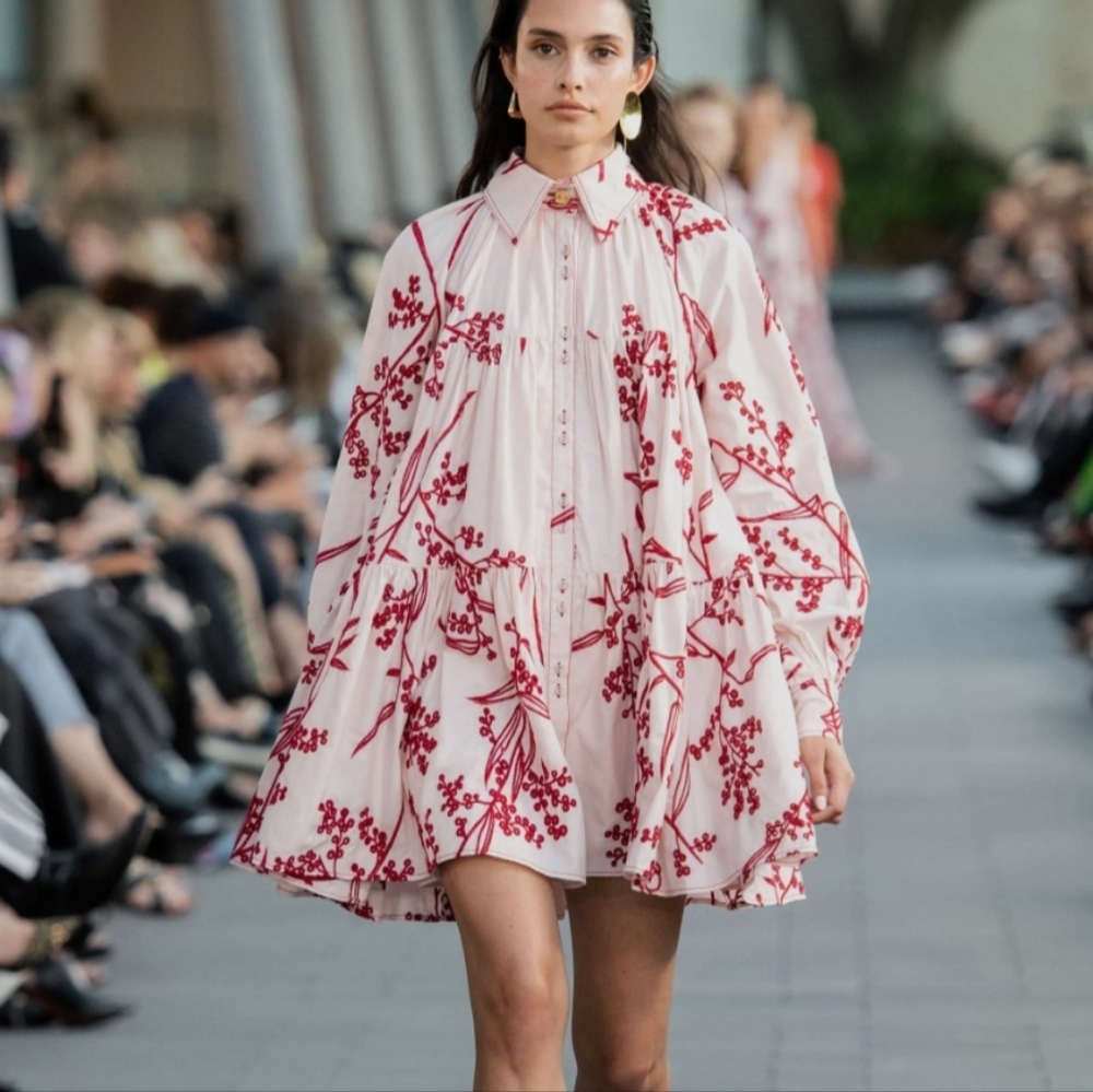 RARE! NWOT Aje Resort '20 "Mimosa" broderie smock dress, Size 14 - Picture 15 of 15